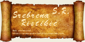 Srebrena Ristikić vizit kartica